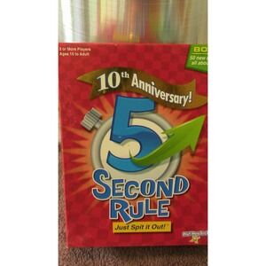 Board Game - 5 Second Rule - Family Fun Question Answer Game 3+ Players Ages 10+